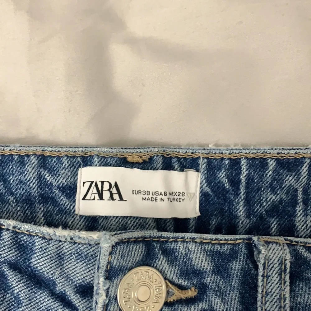 Zara High Rise Slim Blue Jeans Size 6 - Picture 2 of 3